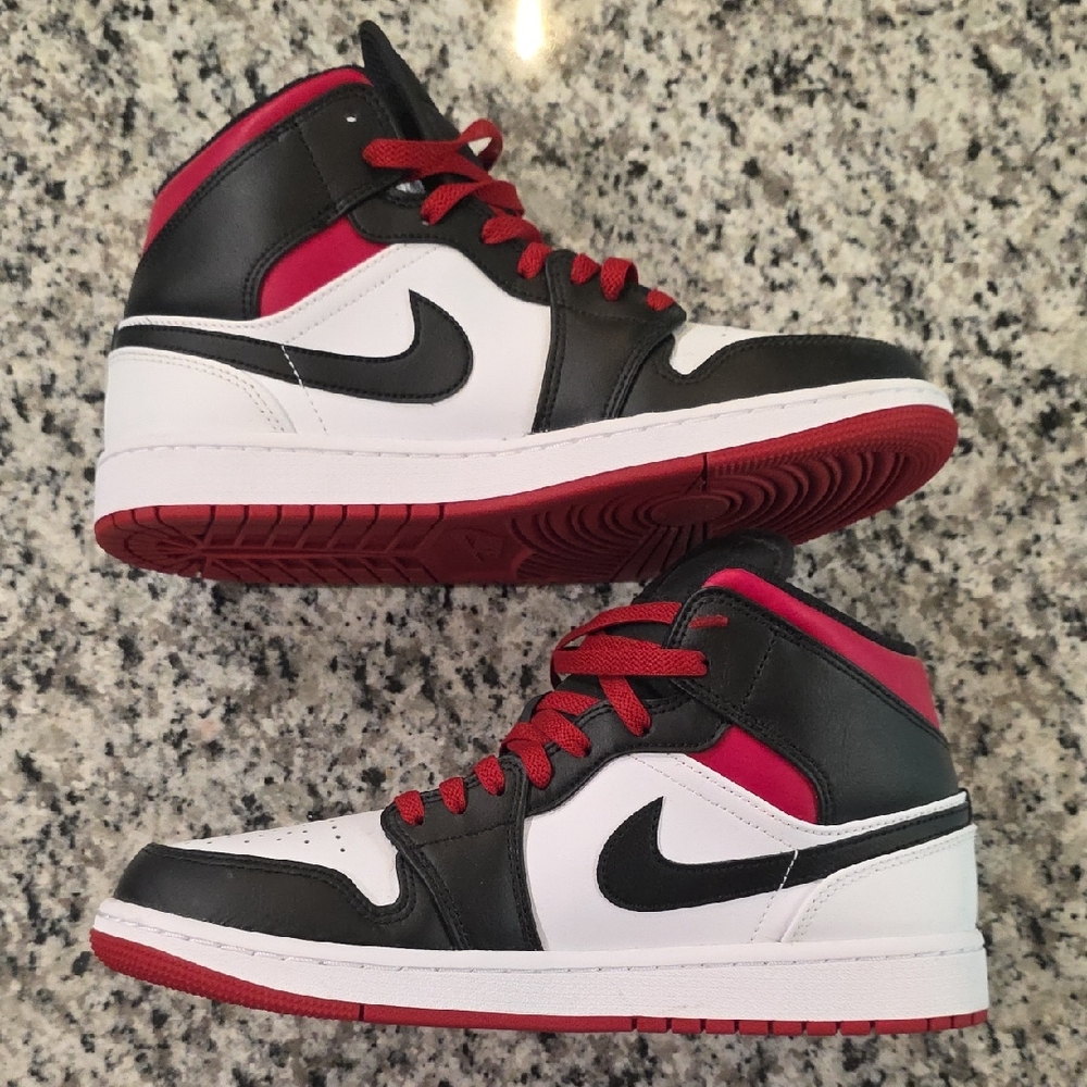 Nike High-Top Sneakers in Black, White, and Pink